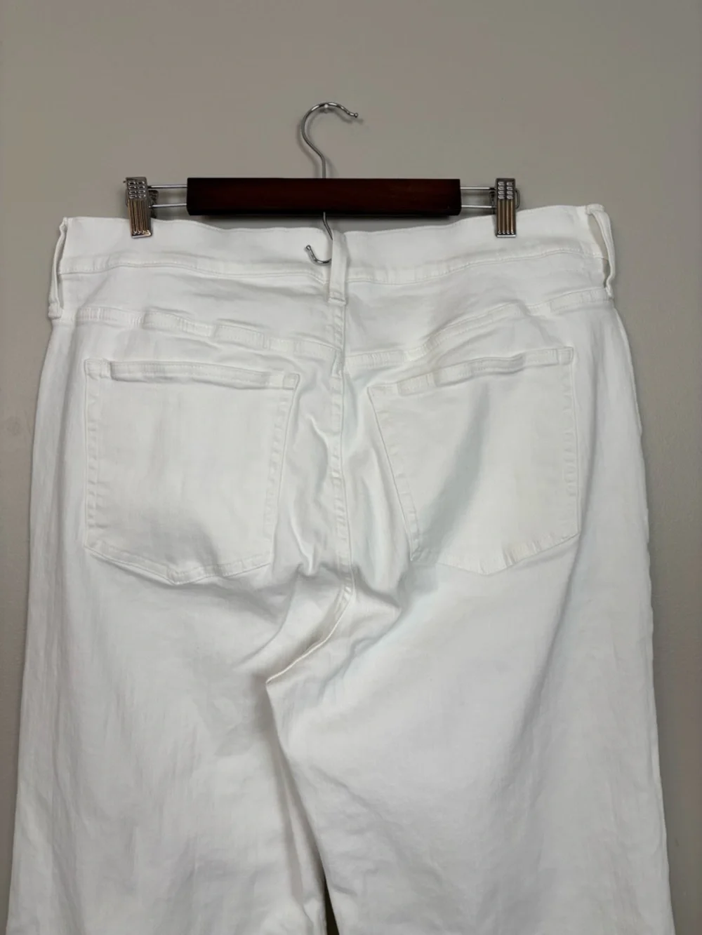 J Crew Jeans Womens 34 White '96 Denim Trouser Sailor Wide Leg Flare Casual